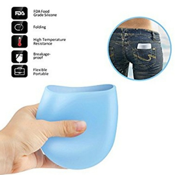 Pink silicone cups for party drinks beer wine tea - Picture 4 of 4